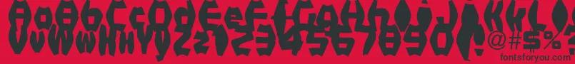 FatManIiBold Font – Black Fonts on Red Background