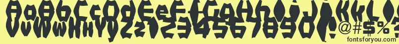 FatManIiBold Font – Black Fonts on Yellow Background