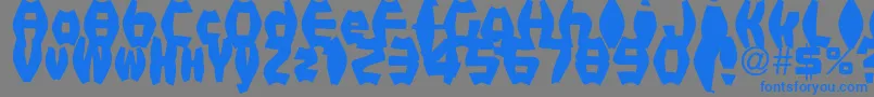 FatManIiBold Font – Blue Fonts on Gray Background