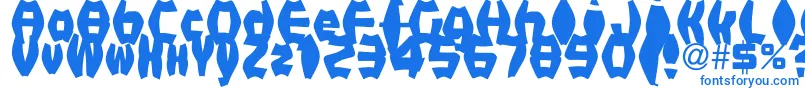 FatManIiBold Font – Blue Fonts on White Background