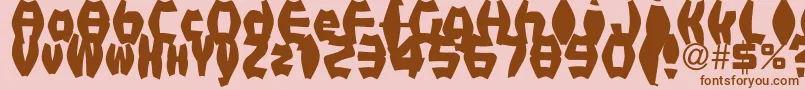FatManIiBold Font – Brown Fonts on Pink Background