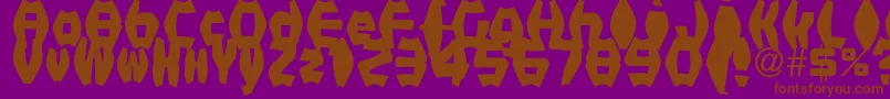 FatManIiBold Font – Brown Fonts on Purple Background