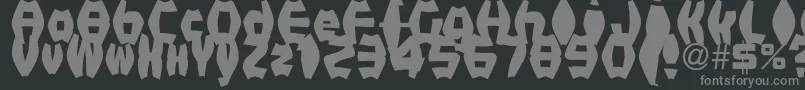 FatManIiBold Font – Gray Fonts on Black Background
