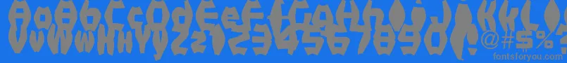 FatManIiBold Font – Gray Fonts on Blue Background