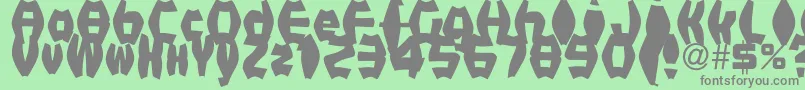 FatManIiBold Font – Gray Fonts on Green Background