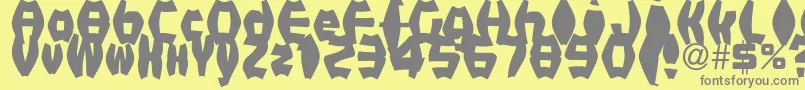 FatManIiBold Font – Gray Fonts on Yellow Background