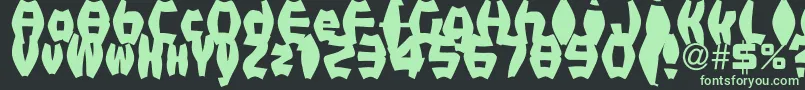 FatManIiBold Font – Green Fonts on Black Background