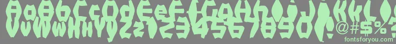 FatManIiBold Font – Green Fonts on Gray Background