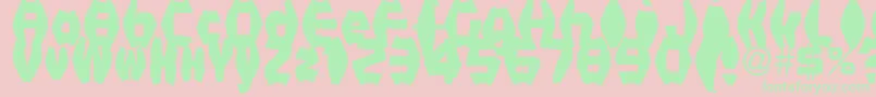 FatManIiBold Font – Green Fonts on Pink Background