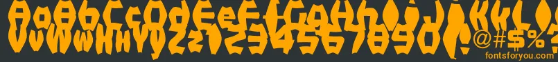 FatManIiBold Font – Orange Fonts on Black Background