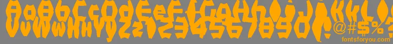 FatManIiBold Font – Orange Fonts on Gray Background