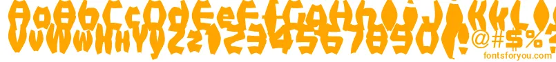 FatManIiBold Font – Orange Fonts on White Background