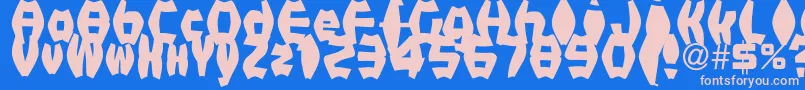 FatManIiBold Font – Pink Fonts on Blue Background