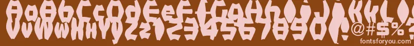 FatManIiBold Font – Pink Fonts on Brown Background