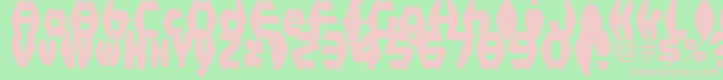 FatManIiBold Font – Pink Fonts on Green Background