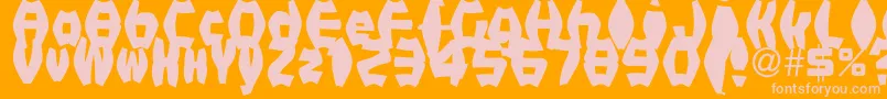 FatManIiBold Font – Pink Fonts on Orange Background