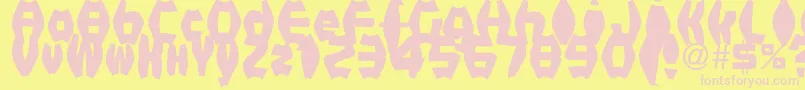 FatManIiBold Font – Pink Fonts on Yellow Background