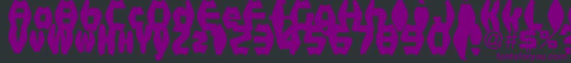 FatManIiBold Font – Purple Fonts on Black Background