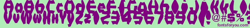 FatManIiBold Font – Purple Fonts on Green Background