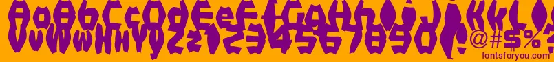 FatManIiBold Font – Purple Fonts on Orange Background