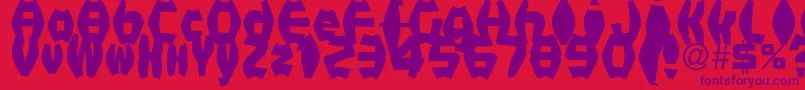 FatManIiBold Font – Purple Fonts on Red Background