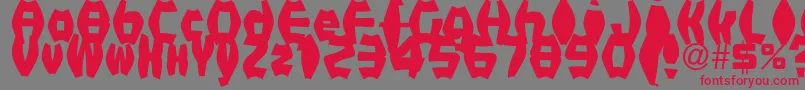FatManIiBold Font – Red Fonts on Gray Background
