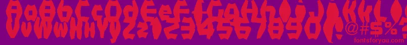 FatManIiBold Font – Red Fonts on Purple Background