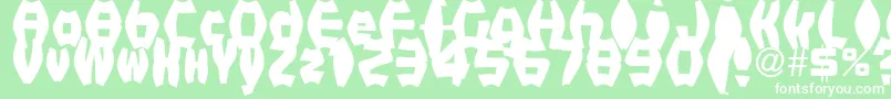 FatManIiBold Font – White Fonts on Green Background