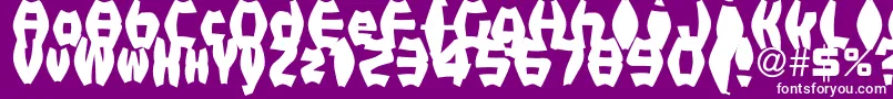 FatManIiBold Font – White Fonts on Purple Background