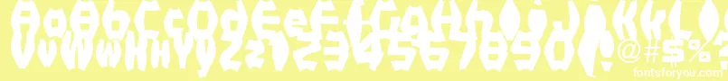 FatManIiBold Font – White Fonts on Yellow Background