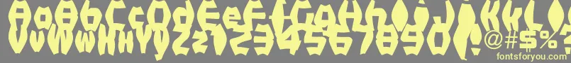 FatManIiBold Font – Yellow Fonts on Gray Background