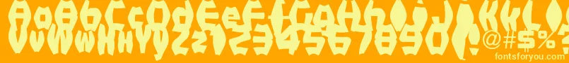 FatManIiBold Font – Yellow Fonts on Orange Background