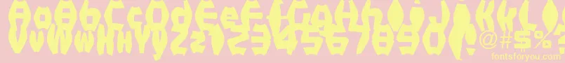 FatManIiBold Font – Yellow Fonts on Pink Background
