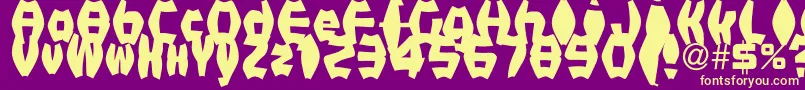 FatManIiBold Font – Yellow Fonts on Purple Background