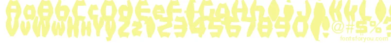 FatManIiBold Font – Yellow Fonts on White Background