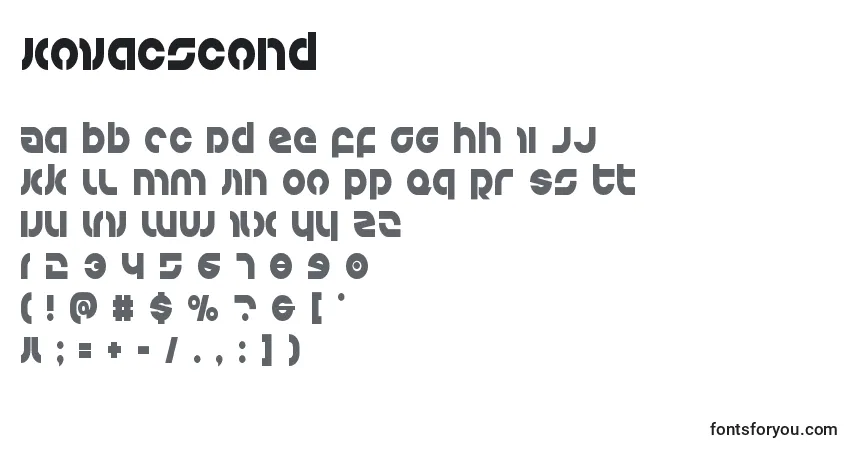 Fuente Kovacscond - alfabeto, números, caracteres especiales