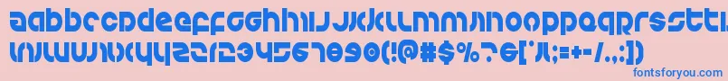 Kovacscond Font – Blue Fonts on Pink Background