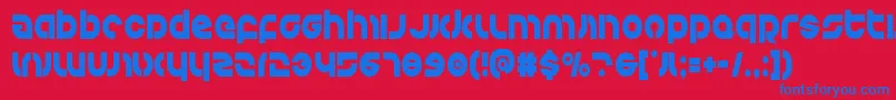 Kovacscond Font – Blue Fonts on Red Background