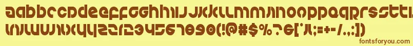 Kovacscond Font – Brown Fonts on Yellow Background