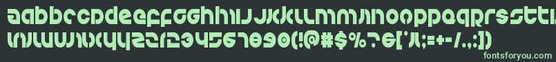 Kovacscond Font – Green Fonts on Black Background