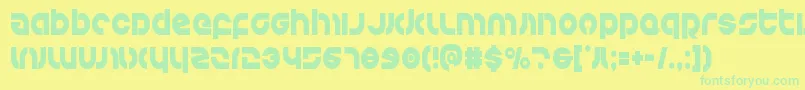 Kovacscond Font – Green Fonts on Yellow Background