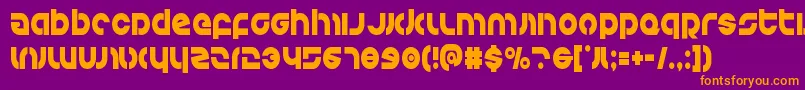 Kovacscond Font – Orange Fonts on Purple Background