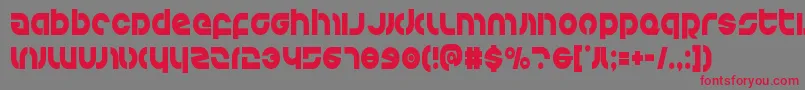 Kovacscond Font – Red Fonts on Gray Background