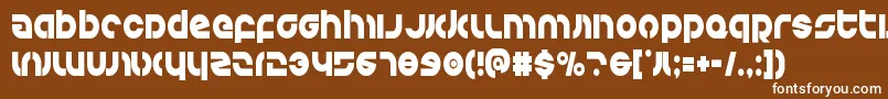 Kovacscond-fontti – valkoiset fontit ruskealla taustalla