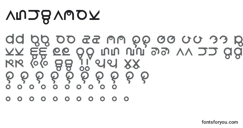 Шрифт Roswreck – алфавит, цифры, специальные символы