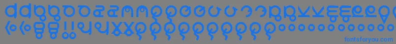 Roswreck Font – Blue Fonts on Gray Background