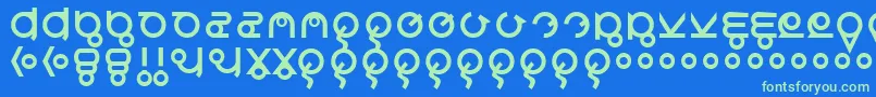 Roswreck Font – Green Fonts on Blue Background