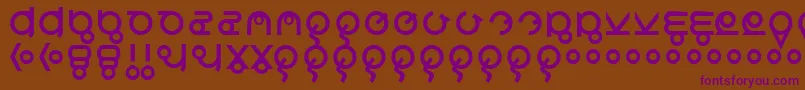 Roswreck-fontti – violetit fontit ruskealla taustalla