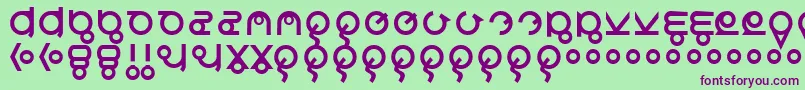 Roswreck Font – Purple Fonts on Green Background