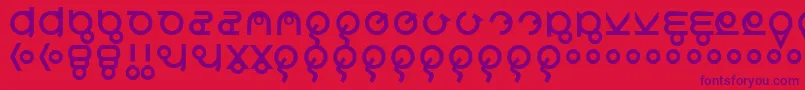 Roswreck Font – Purple Fonts on Red Background